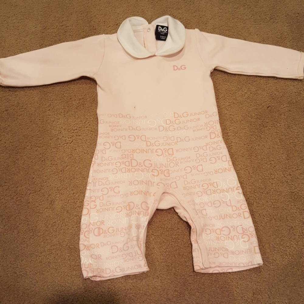Authentic D&G Juniors girls onsie, size 6-9 months